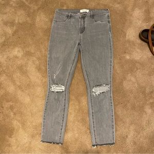 Gray Pacsun ripped jeans